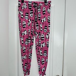 Medium (8-10) Stretchy Joggers with Pandas